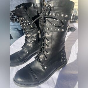 Harley-Davidson | Women’s Black Leather Tall Motorcycle Boots | Size 7M